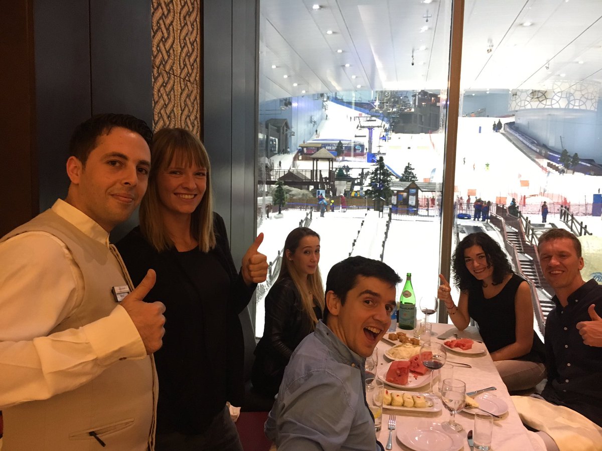 InaGames's tweet photo. Had a great ski dinner with the team in Dubai. #onlyindubai https://t.co/4zFn1N33R8