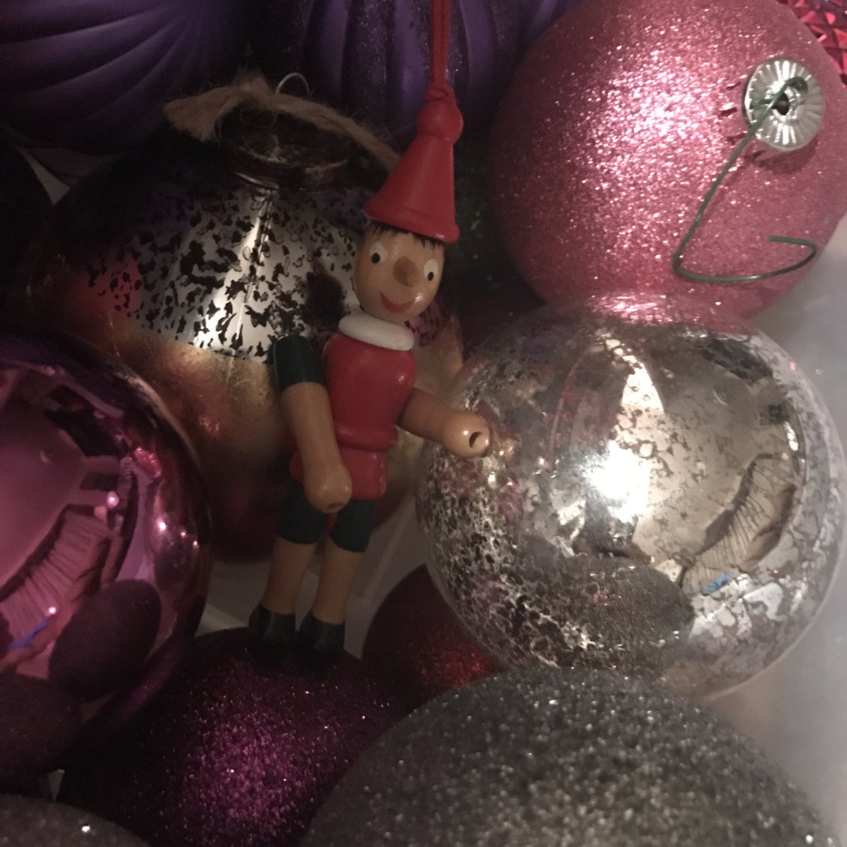 Kimberly_Author's tweet photo. Pinocchio's ready to decorate the tree! Where's the evil twin, elf? Oh, yeah, on the shelf. #TeamPinocchio #elfonashelf #TheRealPinocchio https://t.co/a1Xt2oFXl5