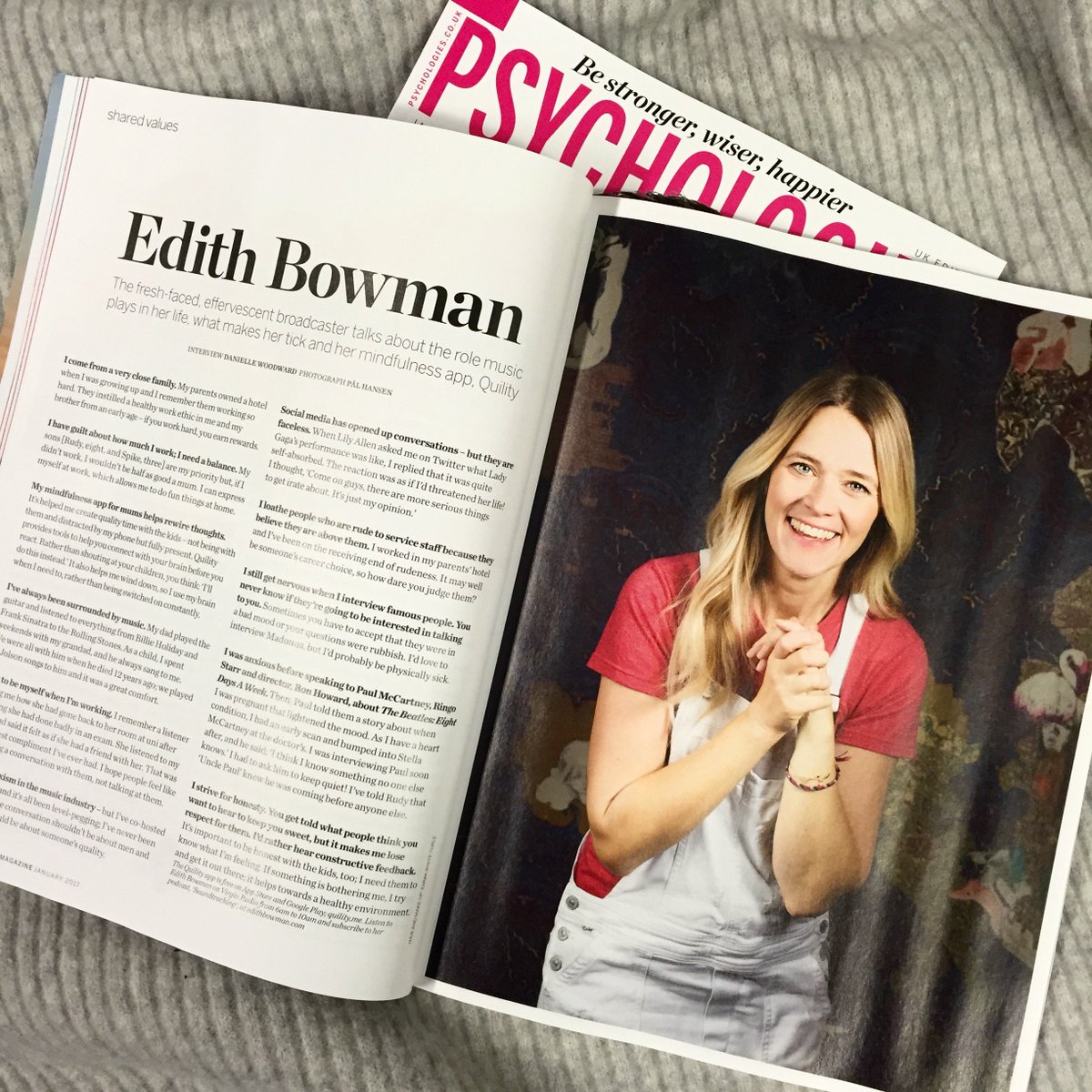 PsychologiesMag's tweet image. Lovely @edibow talks to @daniellewoody14 in our new issue - #Mindfulness @QuilityApp #parenting #music #film @soundtrackinguk @VirginRadioUK