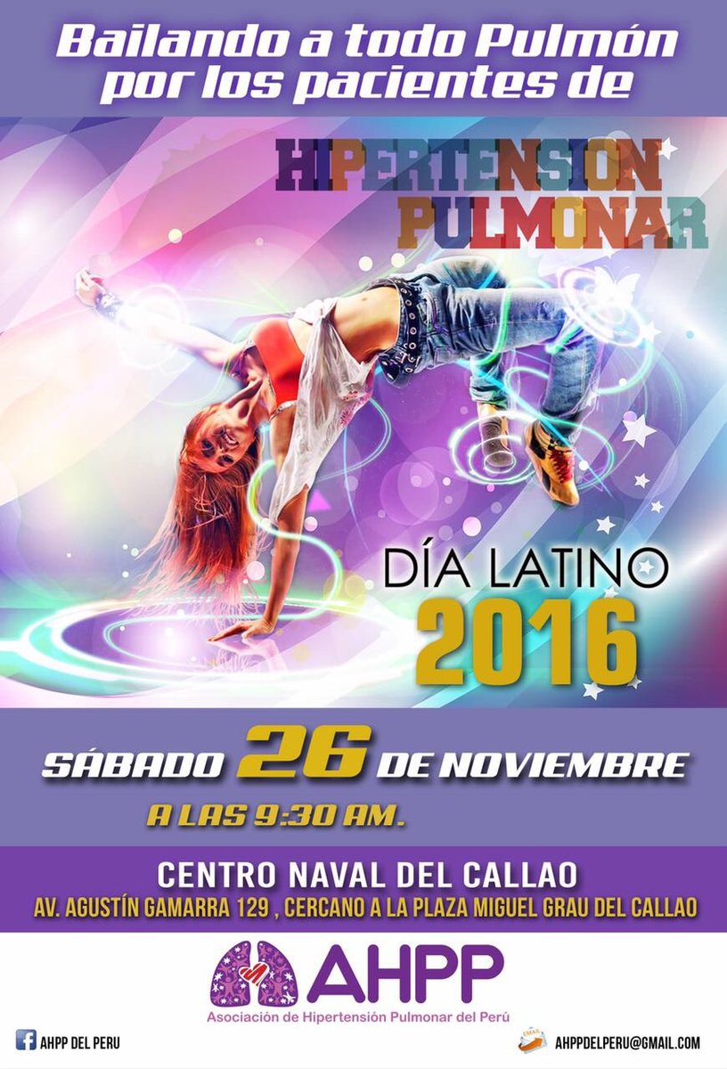 HPAQUIcom's tweet photo. En Perú se realizará evento para beneficio de la comunidad de Hipertensión Pulmonar en honor al mes de conciencia de la enfermedad.Asiste! https://t.co/DaYKuPz9wh