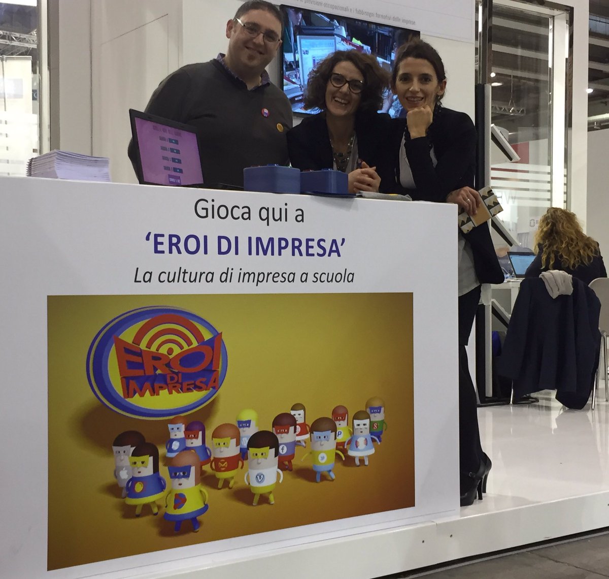 Innovatori d'impresa (@we4italy) on Twitter photo Gioca qui a <a href="/eroidimpresa/">Eroi di Impresa</a>: ti aspettiamo allo stand <a href="/unioncamere/">Unioncamere</a> #joborienta #JobUnioncamere <a href="/FiloUnioncamere/">Filo Unioncamere</a> <a href="/lidiamarongiu/">Lidia Marongiu</a> <a href="/mamacaluda/">Marianna Panebarco</a> Gioca qui a <a href="/eroidimpresa/">Eroi di Impresa</a>: ti aspettiamo allo stand <a href="/unioncamere/">Unioncamere</a> #joborienta #JobUnioncamere <a href="/FiloUnioncamere/">Filo Unioncamere</a> <a href="/lidiamarongiu/">Lidia Marongiu</a> <a href="/mamacaluda/">Marianna Panebarco</a>