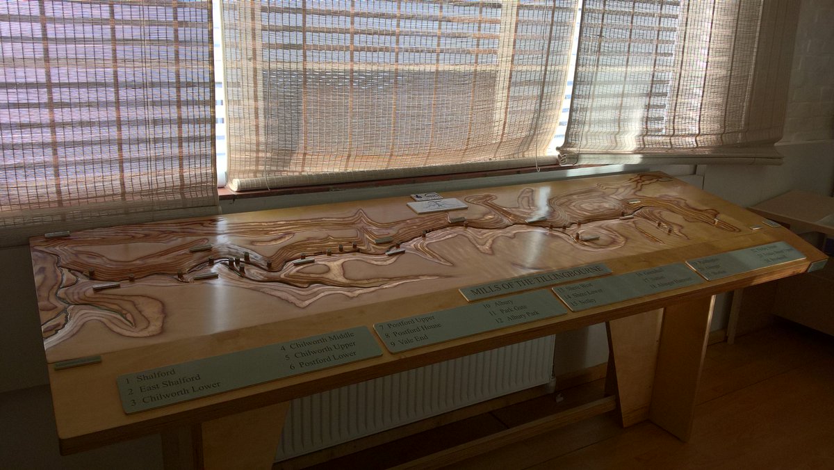 tillingtales's tweet photo. Very excited to have the beautiful new @SurreyHillsAONB Tillingbourne Mills map in Shere Museum by wood sculptor Iain Crafer @ArtOutThere https://t.co/a4eyurOzl3