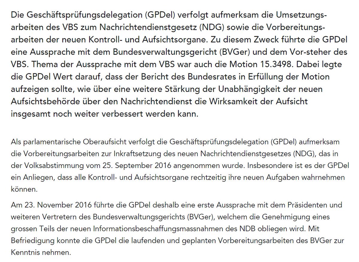 bglaettli's tweet photo. #GPDel ermahnt Bundesrat zu Recht: starke Aufsicht über den Geheimdienst nötig! 
https://t.co/VHQf8YUuWZ #ndg #ndb @NDGnein @GrundrechteCH https://t.co/QmmsTh7sK8