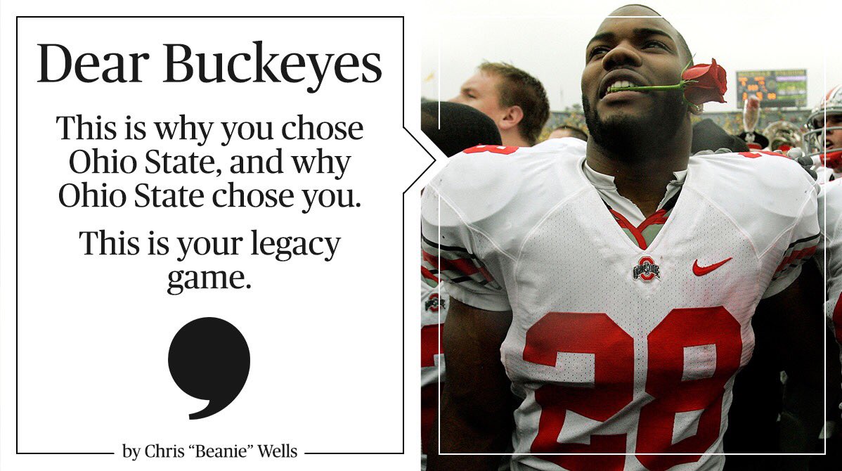 A message to Buckeye nation from <a href="/OhioStateFB/">Ohio State Football</a> legend <a href="/BeanieWells26/">Beanie Wells</a>. playerstribu.ne/BeanieOSU