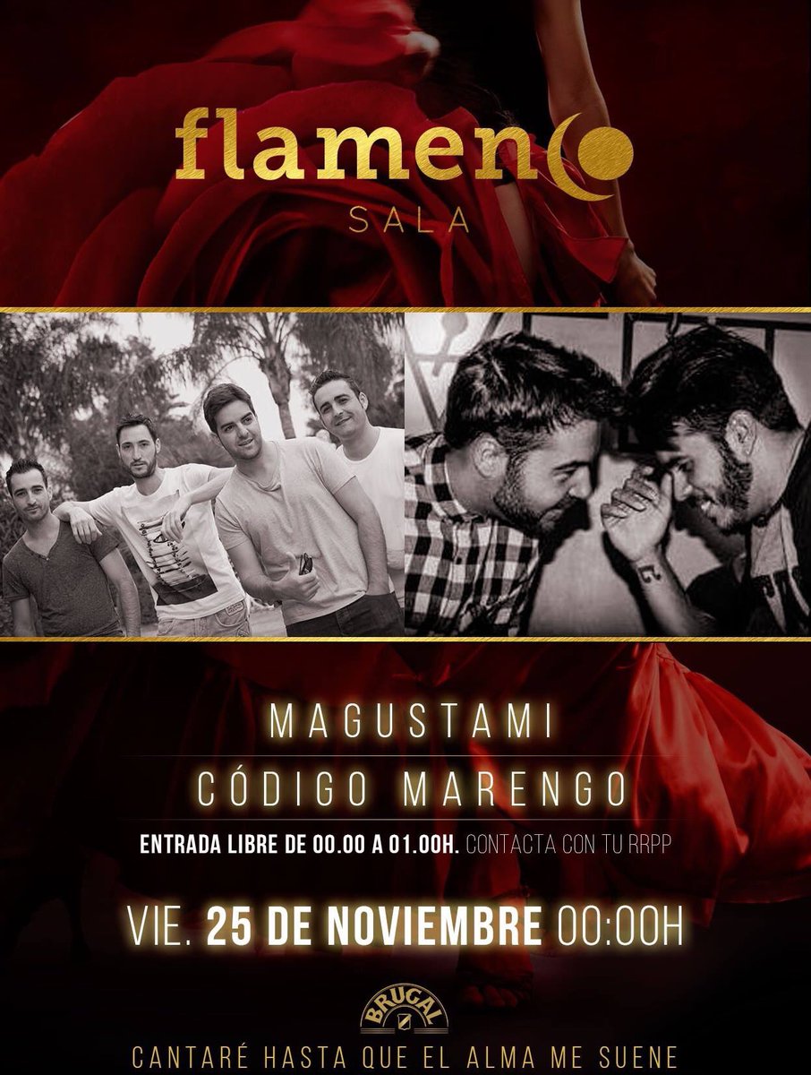Os espero esta noche en Sala Flamenco para disfrutar del mejor flamenco de Sevilla.
Lista Dani Corredera 00 a 02.
Reservas 693271698