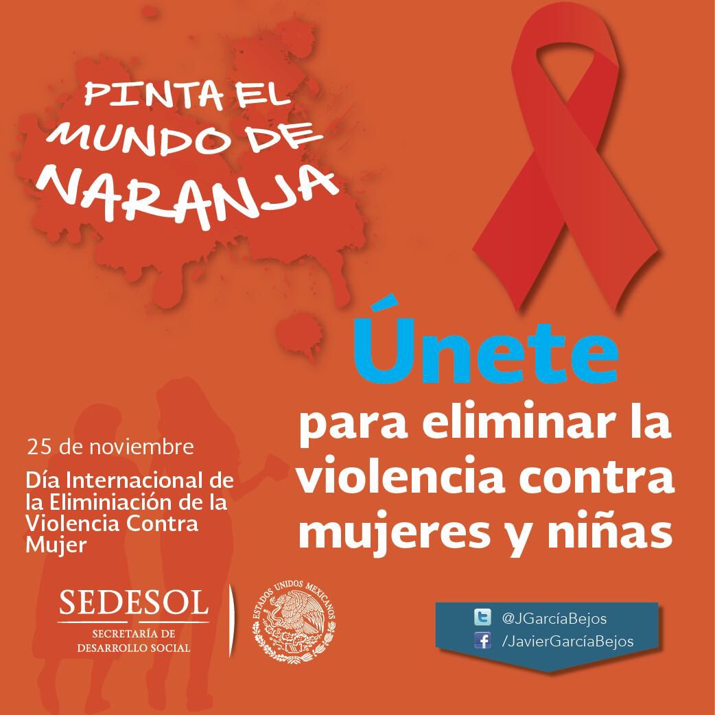 jgarciabejos's tweet photo. Hoy es Día Internacional de la Eliminación de la Violencia contra la Mujer. Empoderarlas nuestro principal objetivo. #SedesolConLasMujeres https://t.co/xYYgxdwCzo