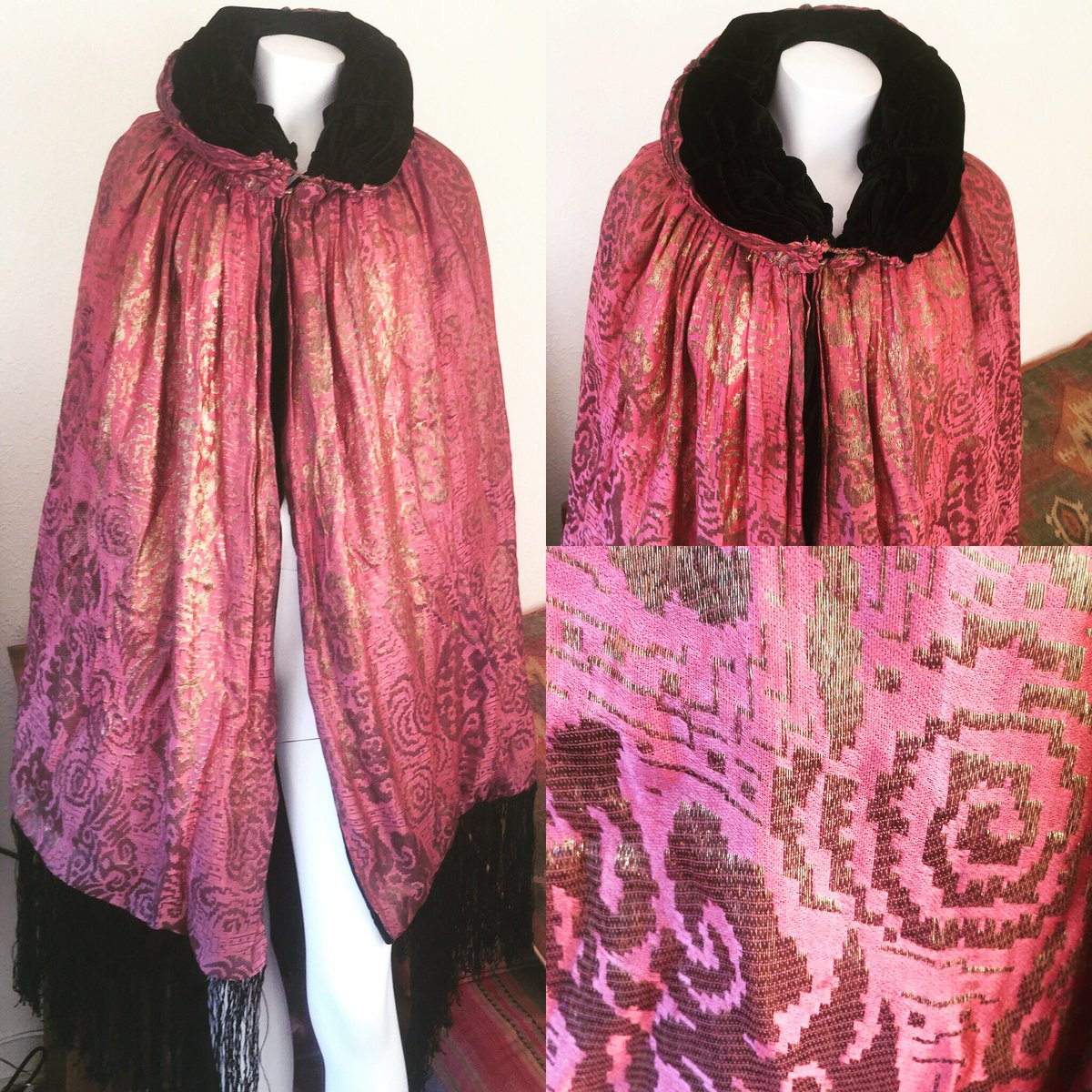 pretavintage's tweet photo. Stunning lamé & velvet opera cape coming to @VintageLondonFF #hammersmith #sunday #vintagefair #lamé #truevintage #operacape https://t.co/4NCo85DO4J