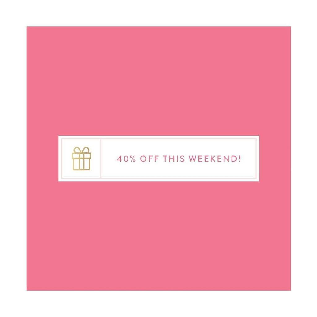 ElPlaybook's tweet photo. It's GO TIME! All weekend long (starting today!) everything at https://t.co/aFwBff6K5u are 40% off … https://t.co/qIczv0SOck https://t.co/E6VP6L6drm