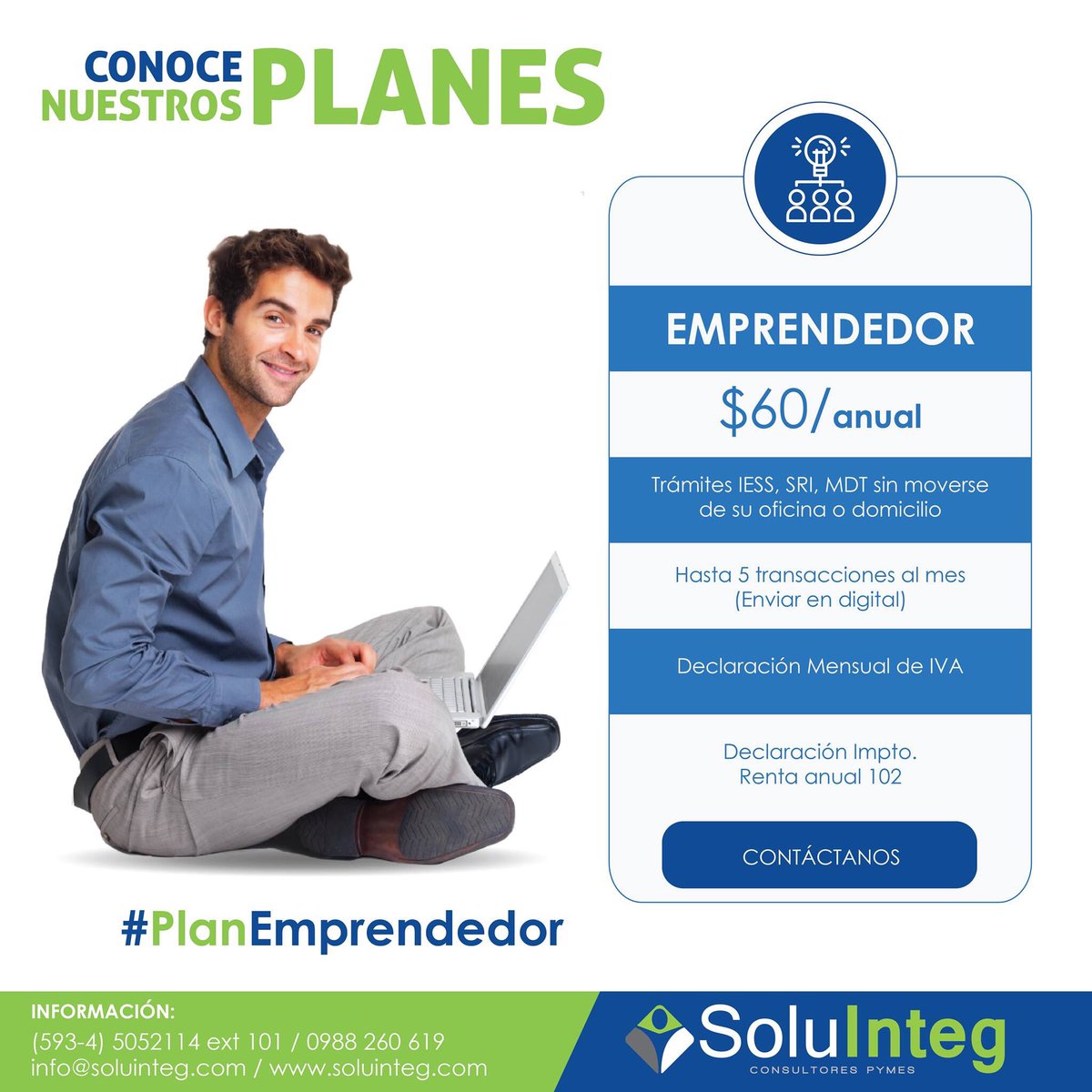 JFuentesFoto's tweet photo. Un pago anual y te olvidas de todo!!  👍🏾😉 #PlanEmprendedor #Soluinteg  @soluinteg_ec https://t.co/m91nxMgG9M