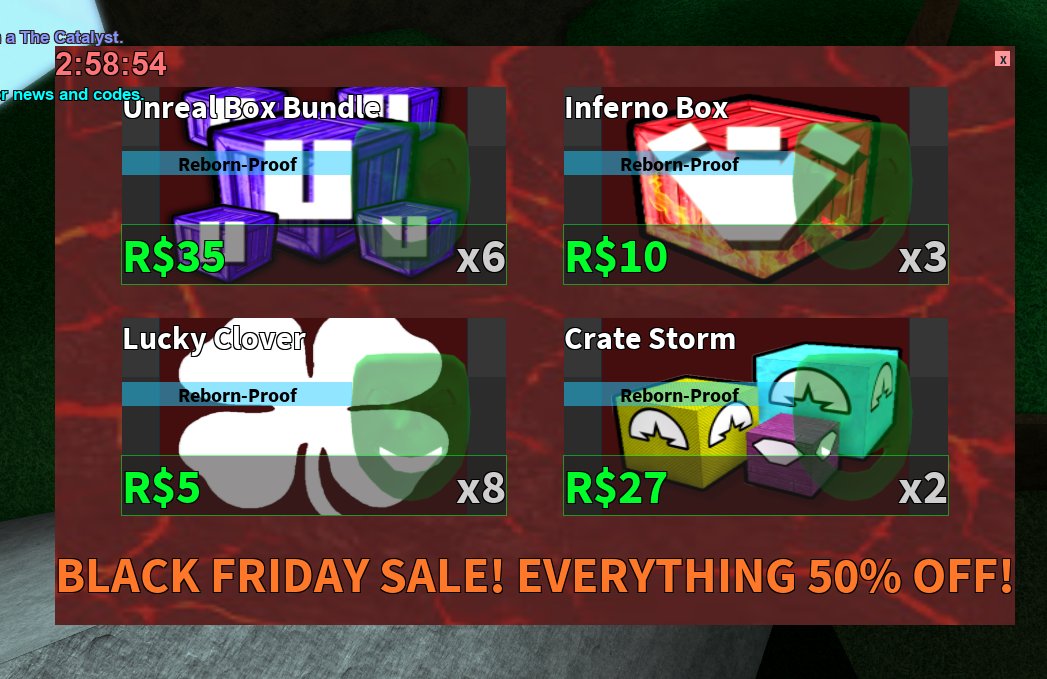 Andrew Bereza On Twitter The Miner S Haven Black Friday Super Sale Is Live Enter Code Ohgeeeeez For 2 Free Infernos Boxes Https T Co 5fexwlfzar Https T Co Kv5kvmcfic - codes for roblox miners haven