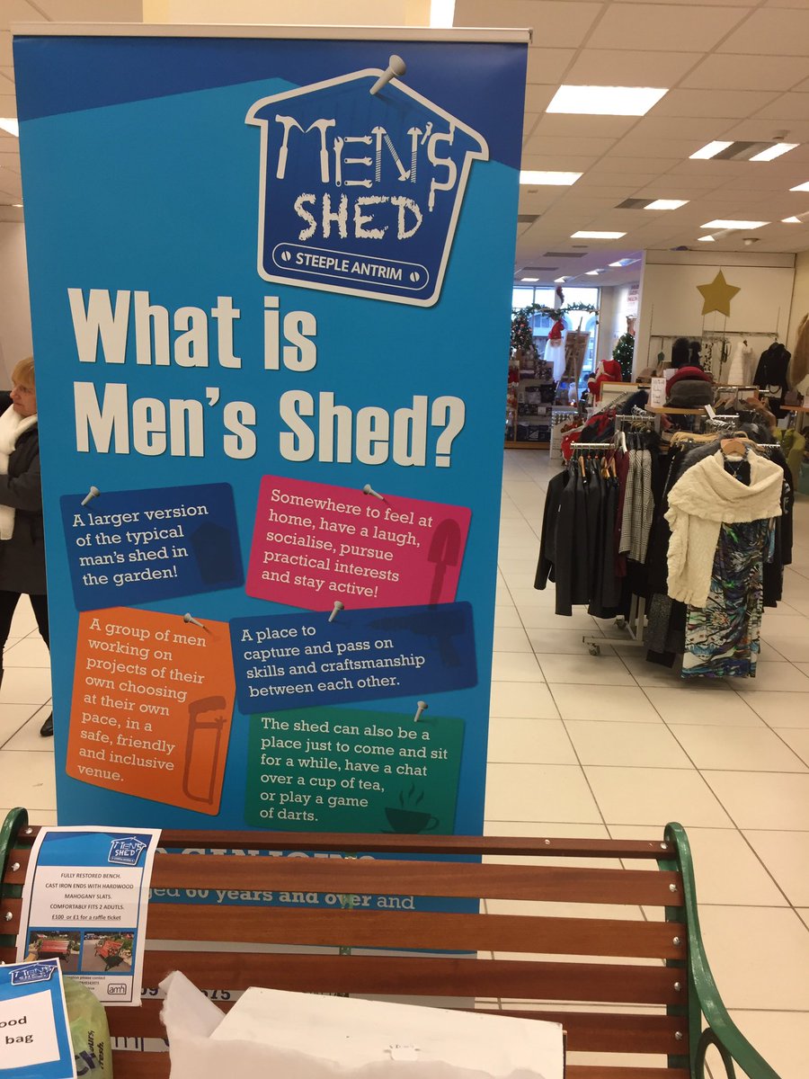 With <a href="/MensShedSteeple/">Steeple Antrim Shed</a> in Antrim where they are selling their Christmas gifts at High Street Hub.<a href="/ANBorough/">Antrim & Newtownabbey Borough Council</a> @Love_Antrim
