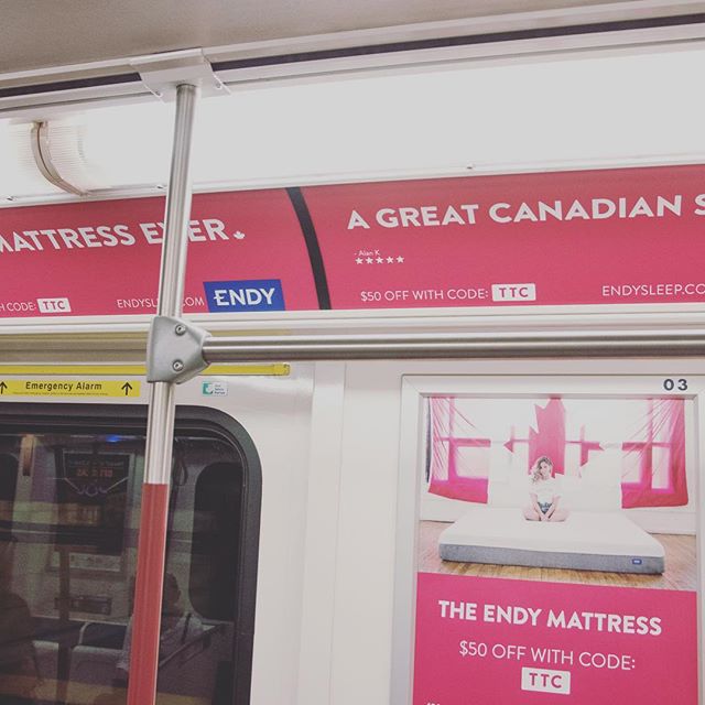 TOFilmSchool's tweet photo. Love seeing the work of #TFSGraphicDesign Alumni Ameet on the #TTC #advertising #designthiking #branddesign #graphicdesign #EndySleep https://t.co/NfJe19Xwpp