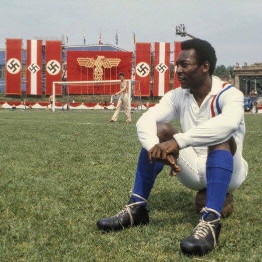 Nowfootball's tweet photo. Pelé filming "Escape To Victory" in 1981. https://t.co/fCf9xk9U4G