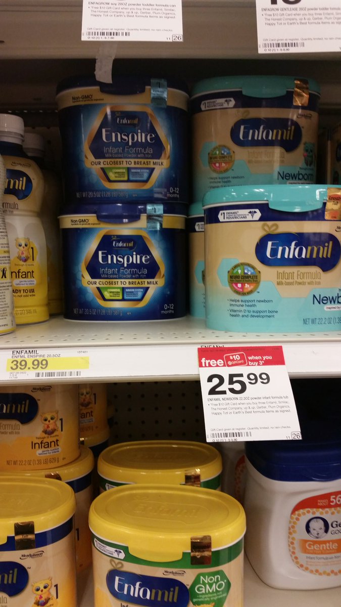 MyCaffinatedKid's tweet photo. @Enfamil and @Target literally every other fomula is not only on sale but you also get a giftcard with #horrible #takingadvantage #poormoms https://t.co/1MwoLh7tLo