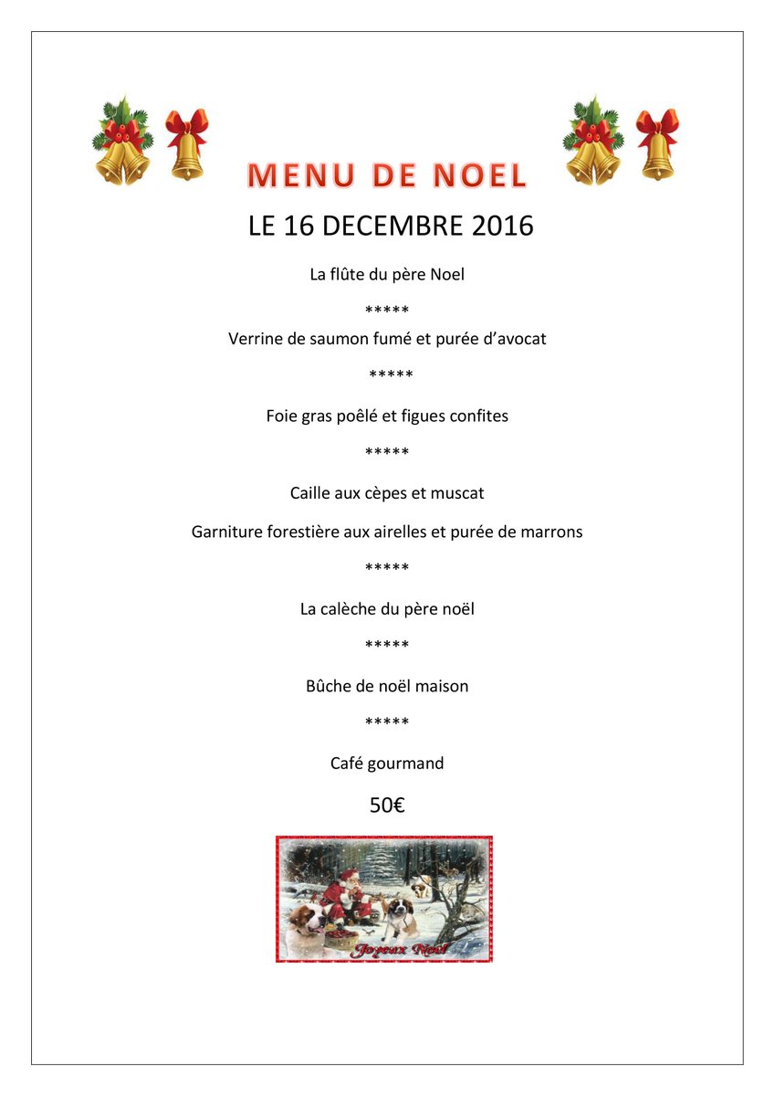 EcoleECOFIH's tweet photo. Voici le menu de la soirée de Noël ! Inscrivez-vous vite : 01.48.46.77.11 ou  : ecofih@wanadoo.fr https://t.co/LTgBtyhuU8