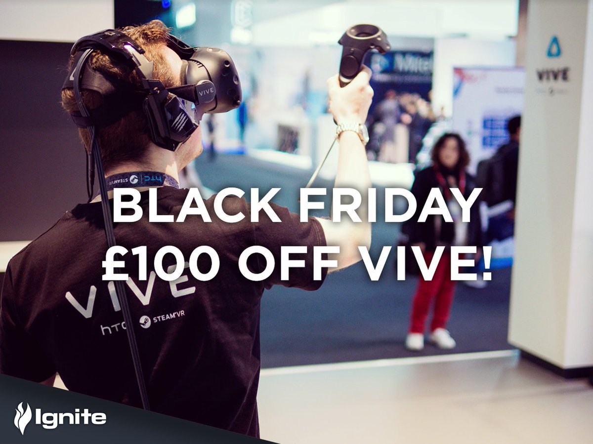 UKIgnite's tweet image. Best #BlackFriday Deals! £100 off HTC VIVE the leading VR headset! Get it while you can vive.com/uk/