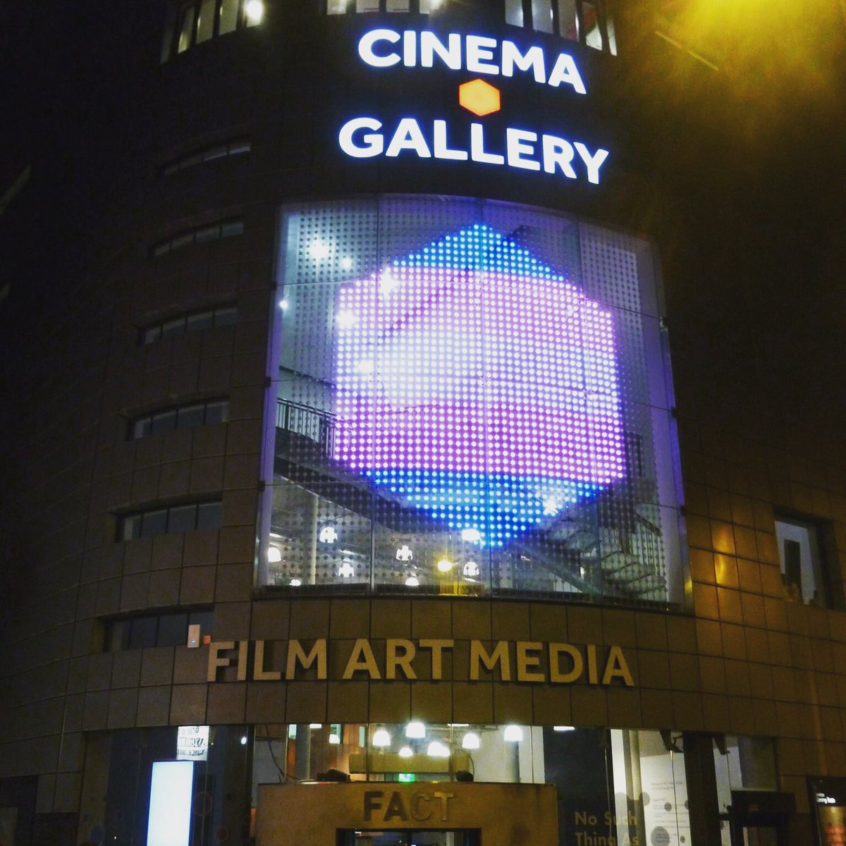 LiverpoolTrans's tweet photo. Thanks @FACT_Liverpool for flying the #transgender colours for #livtdor this year 💜💙💜💙 #TDoR #tdor2016 https://t.co/2x7h3MtNla
