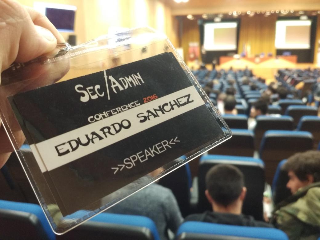 eduSatoe's tweet image. Ya estamos en @secadm1n #secadmin2016