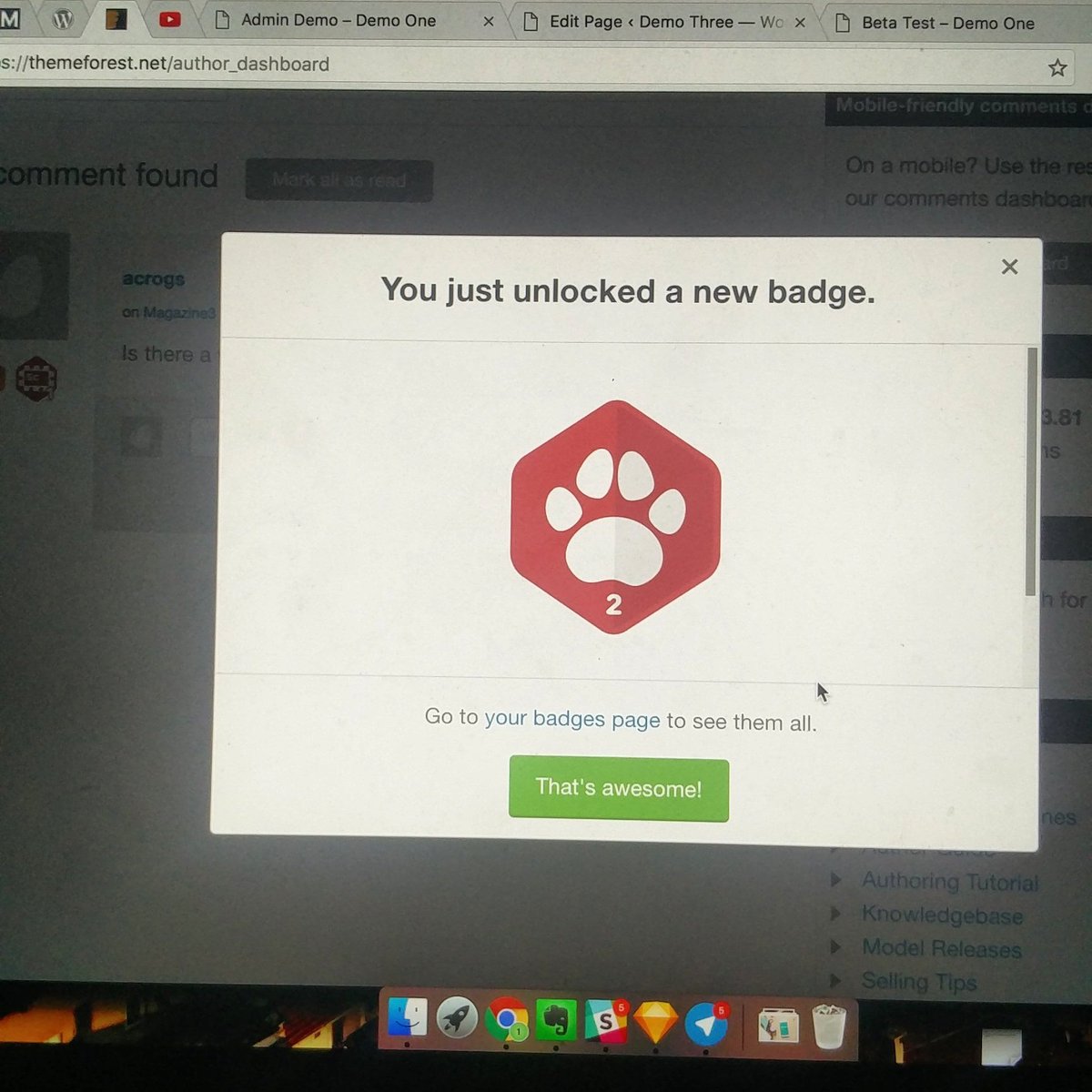 ahmed_kaludi's tweet photo. Yay! Just Unlocked the new Author badge for the new theme at https://t.co/HF8BbmY9io #WordPress  #themeforest #envato #WP #webdesign https://t.co/qMpYvmiOPx