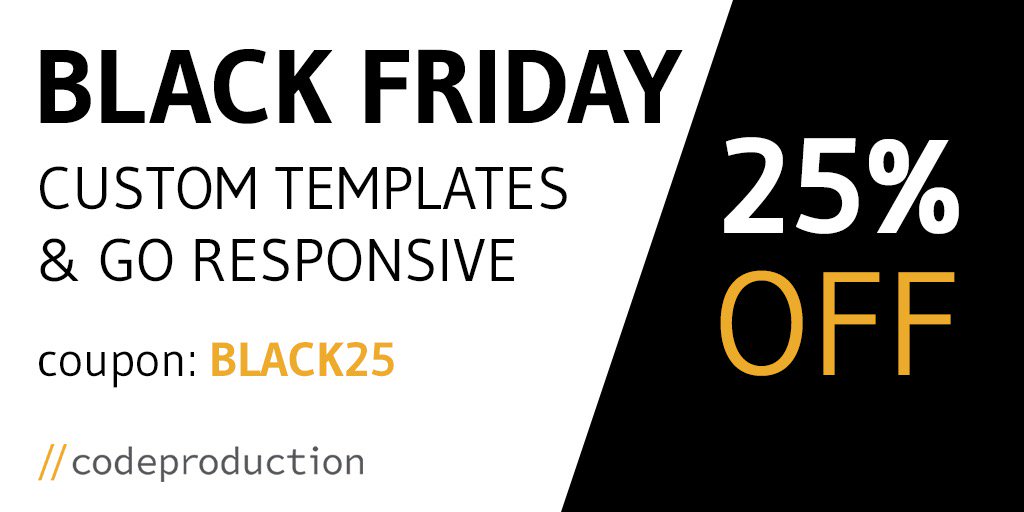 webin_one's tweet photo. Black Friday: Get 25% OFF on Custom Templates & Go Responsive: https://t.co/SLxE6NKTdL …
#businesscatalyst #adobebc #templates #responsive https://t.co/NSvYayPCoR