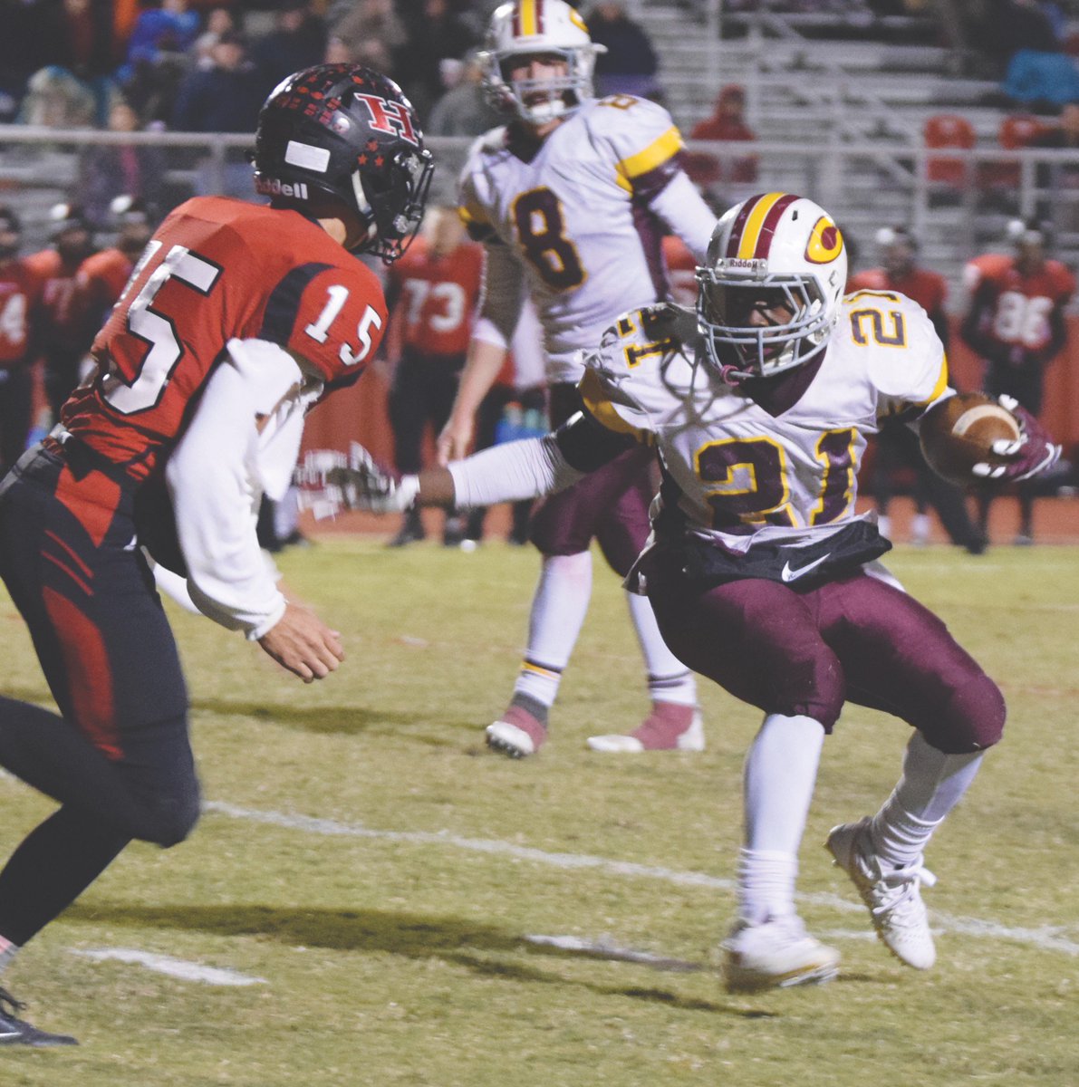 Clinton Rushing Leaders (12 Games)
<a href="/deonte3221/">barker21</a> 156 carries, 1,297 yards, 13 touchdowns
@CMB_25_ 116-951-11 TDs
<a href="/GreysonWeedon/">Greyson C. Weedon</a> 101-496-12 TDs