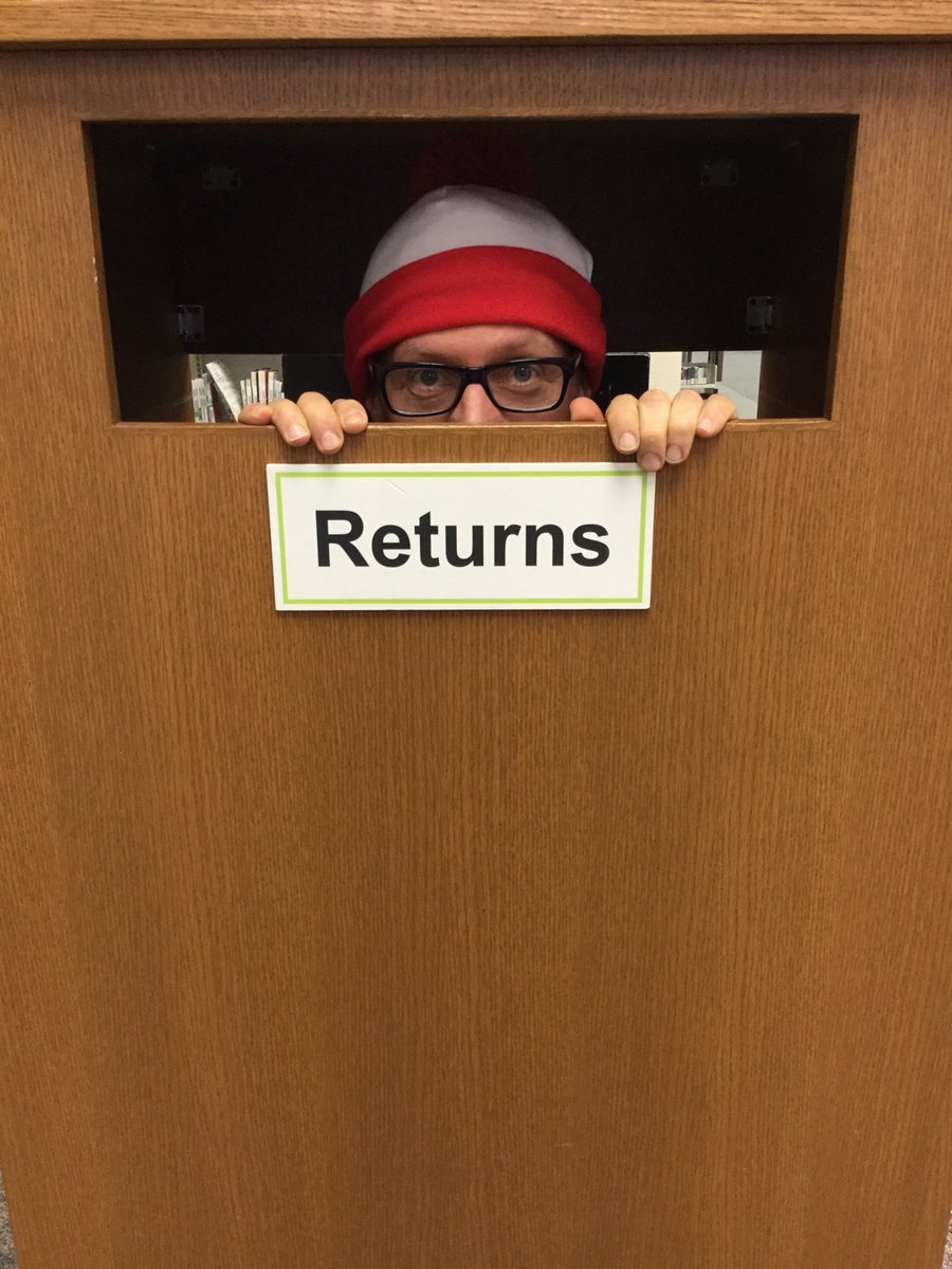 SPLibrary's tweet photo. Who's that in there? Find Waldo at the Parade Sunday and you could win! #WheresWaldo #SPLfun https://t.co/K1nqT7yufR https://t.co/x9omSBvx8e