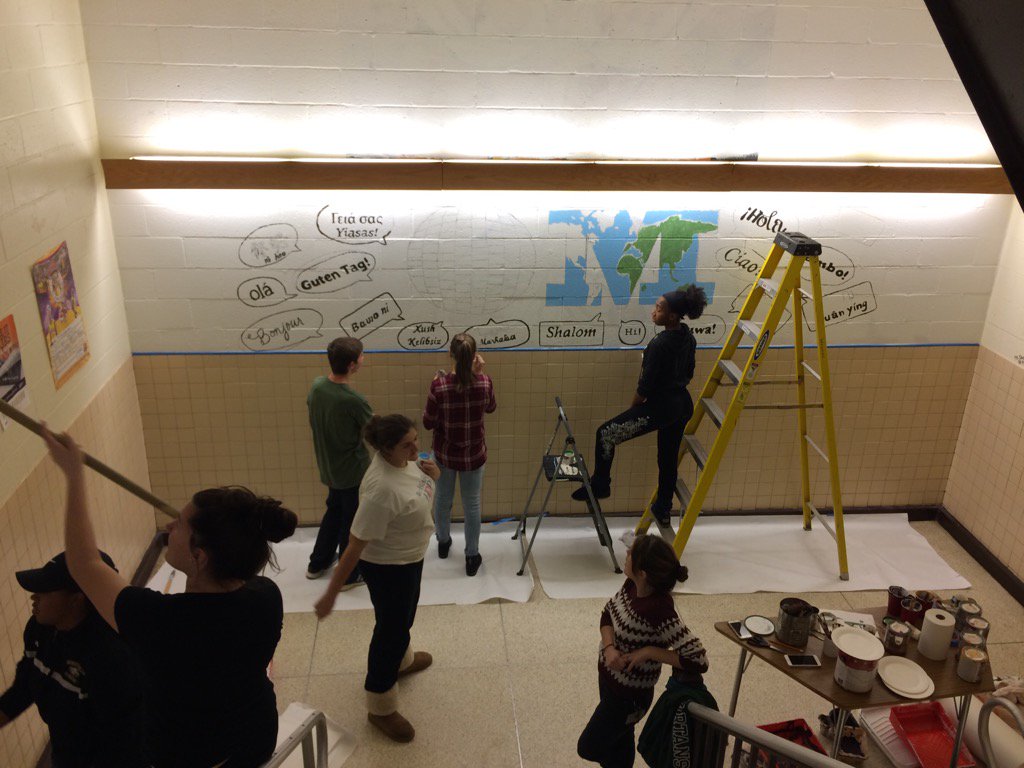 Our <a href="/OMHS_NAHS/">OwingsMillsNAHS</a> starts work on the new OM Welcome mural! #WeAreOM