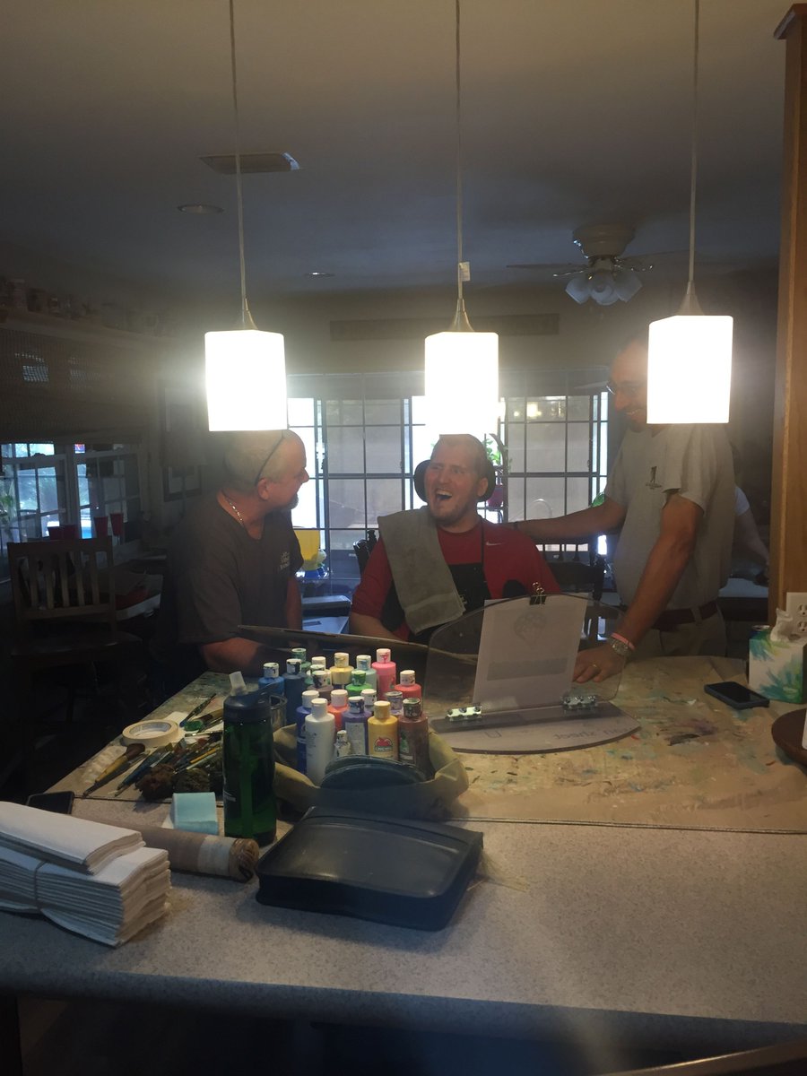 wwp's tweet photo. Warriors in our Independence Program spent the day creating art while their caregivers had the chance to relax. #ArtWithNoBoundaries https://t.co/YDzA4F1BT8