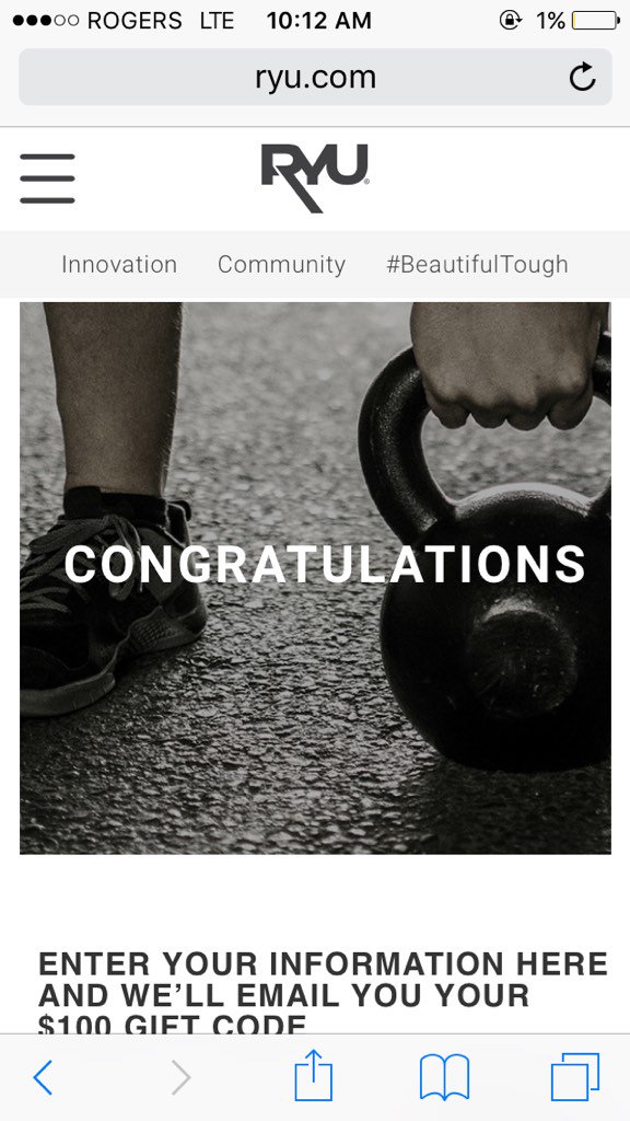 hannahchow9's tweet photo. @RYU_apparel i entered my info, but didnt receive the email https://t.co/aIInFeGGV0