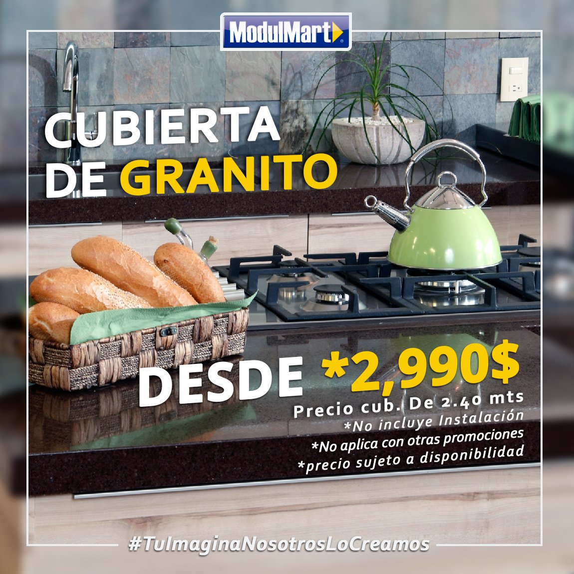 ModulmartMX's tweet image. El #Granito es ideal para cocinas, baños, barras y pisos. contamos con 8 colores de disponibles al mejor precio ow.ly/mYy2306wDTM