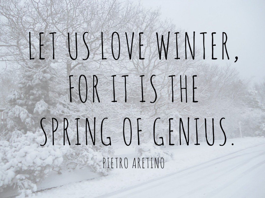 JAHomeandGarden's tweet photo. Let us love winter for it is the spring on genius. #RushHourBiz #RushHourChat https://t.co/RktnOehFwz