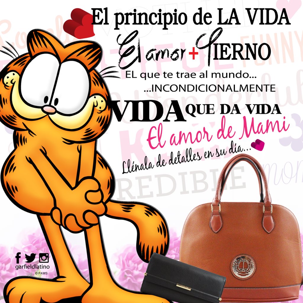 VIENE EL DÍA DE LA MADRE
#MamiSeLoMereceTodo <a href="/garfieldlatino/">Garfield Latino</a> #cute #moments❤