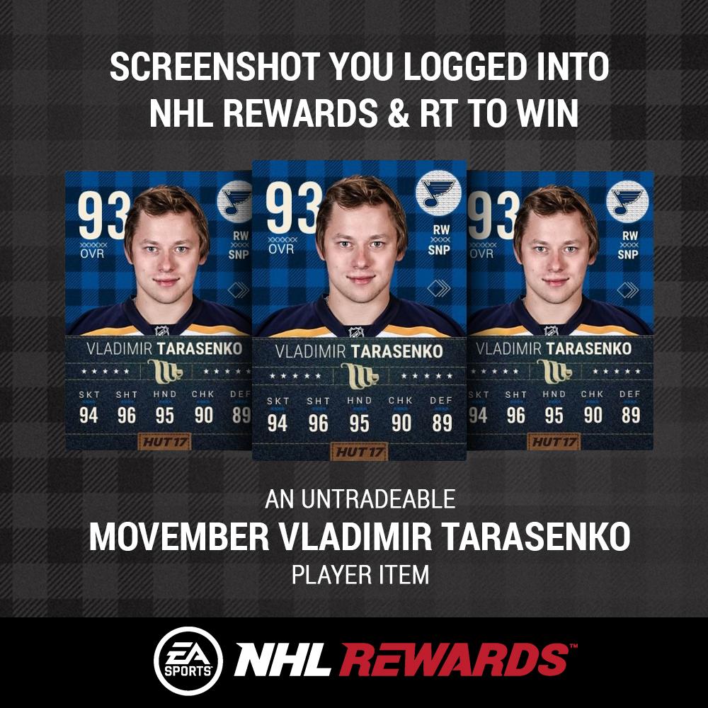 EASPORTSNHL's tweet image. 1. 📷 + REPLY with you logged in to NHL Rewards
2. RT for a chance to win a #Movember @tara9191 item!

Sign-up now: x.ea.com/27436