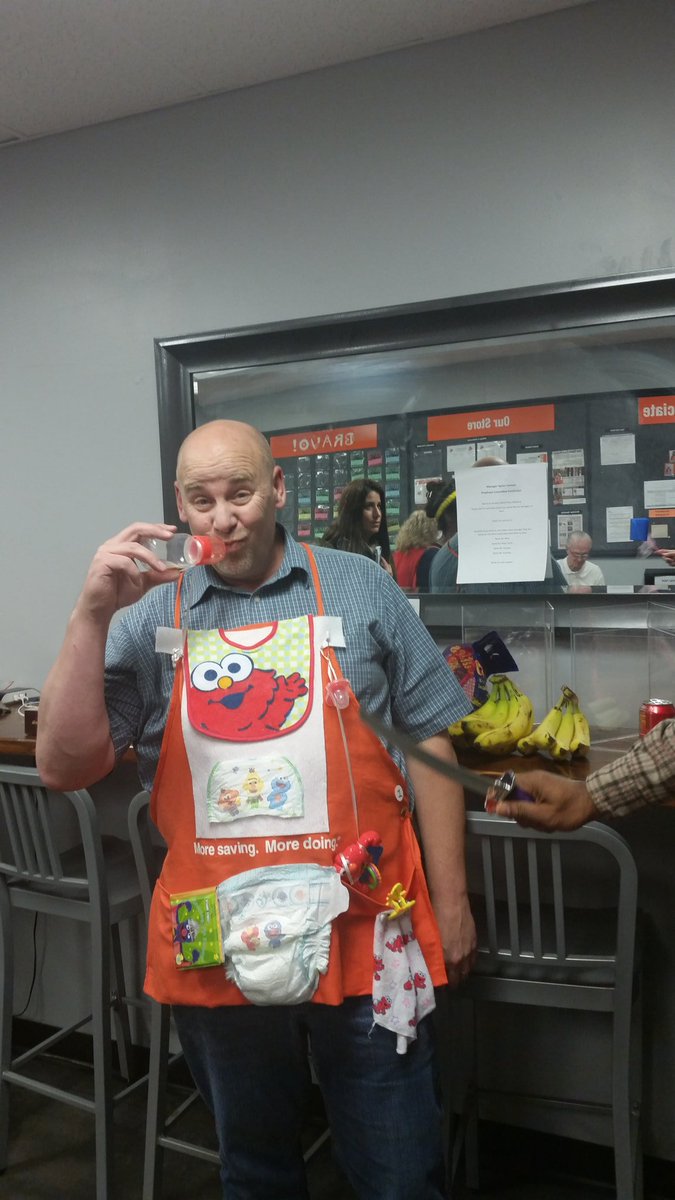 Employee committee fundraiser at the managers expense. They are really good sports!