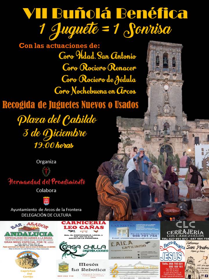 PrendiArcos's tweet photo. VII BUÑOLÁ Y RECOGIDA DE JUGUETES. 3 DE DICIEMBRE 19:00 H. PLAZA DEL CABILDO. https://t.co/ZiSwPeC99n
