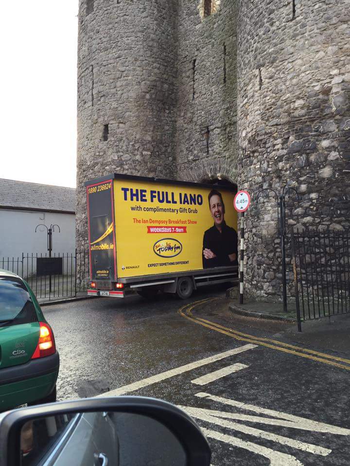 anntmcveigh's tweet photo. @TodayFm @IanDempsey 800 year old Barbican damaged today in Drogheda. #closethegatenow https://t.co/aLq2lJcjK8