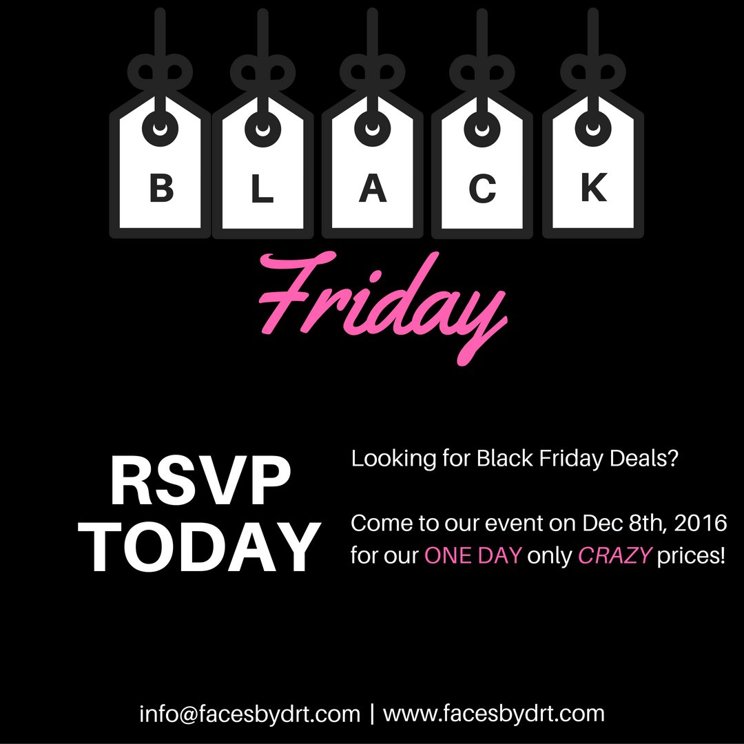 facesbydrt's tweet photo. Happy #BlackFriday! here at @facesbydrt we've got some crazy, one day only prices too! Check it out! #facesbydrt #tansavatdi https://t.co/NkBJiN9mS8
