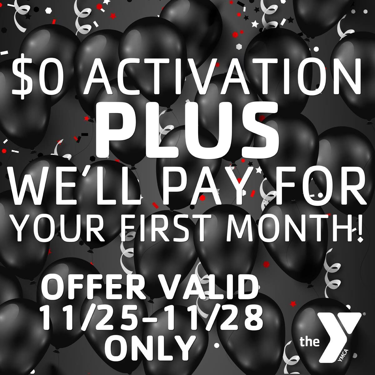 Hamilton_YMCA's tweet photo. Announcing our Biggest Sale of the Year! Join the Y through Monday and pay a $0 activation fee + a month free! https://t.co/W0bLSdbv25 https://t.co/Y3veMOKn20