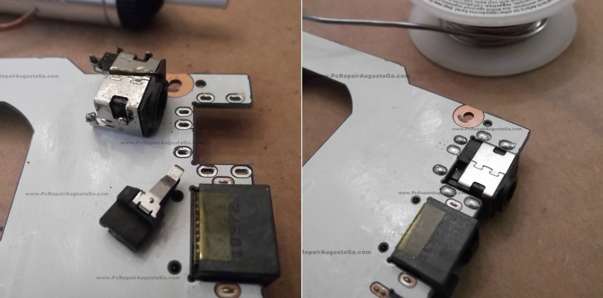 AugustaPcRepair's tweet photo. Laptop DC Power Jack Repair $79 #AugustaGA #laptop #dcjack > https://t.co/McQFhNUODc https://t.co/h58W4s37R7