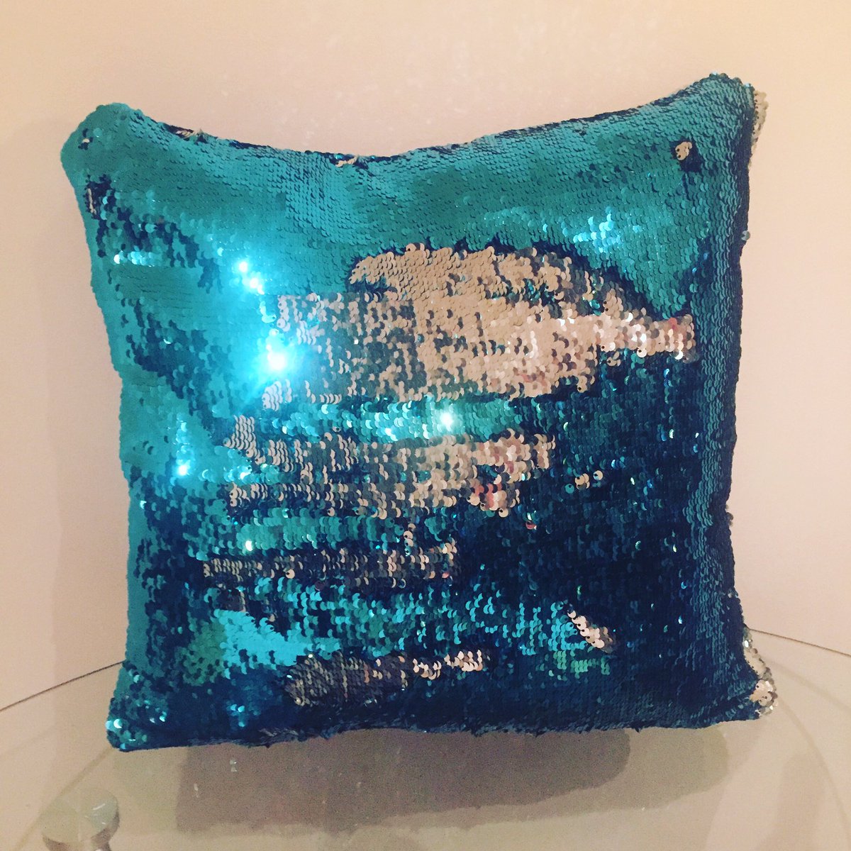 Blue and silver #mermaid cushion now in stock. Link in bio #etsy #mermaidcushion #edinburgh