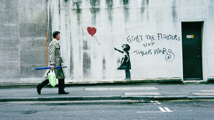 TimeOutLondon's tweet photo. A new Banksy gallery where you can BUY his art is opening on the South Bank 💸 https://t.co/GAnraoWfEG https://t.co/Tpq7qlw36z
