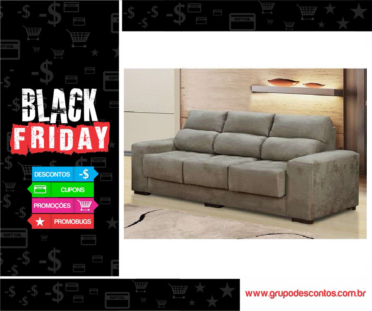 GrupoDescontos's tweet image. #TOP #RETRÁTIL
Sofá 3 Lugares Retrátil Fluence Suede Bege
De R$ 2499,99
Por R$ 899,99 em 10x sem juros: ow.ly/lGRp306wMtO