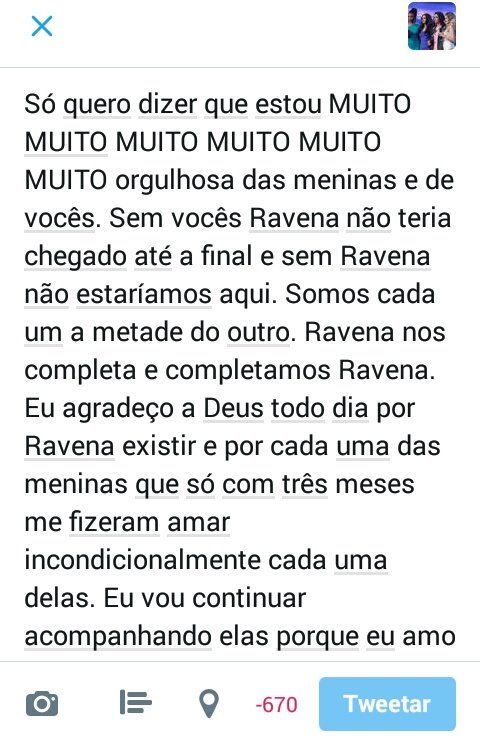 SquadRavena's tweet photo. É isso ai 

@jaqjoya @juliarezendec @laisbianchessi @Laradeverdade https://t.co/QsO7Zi8Iwk