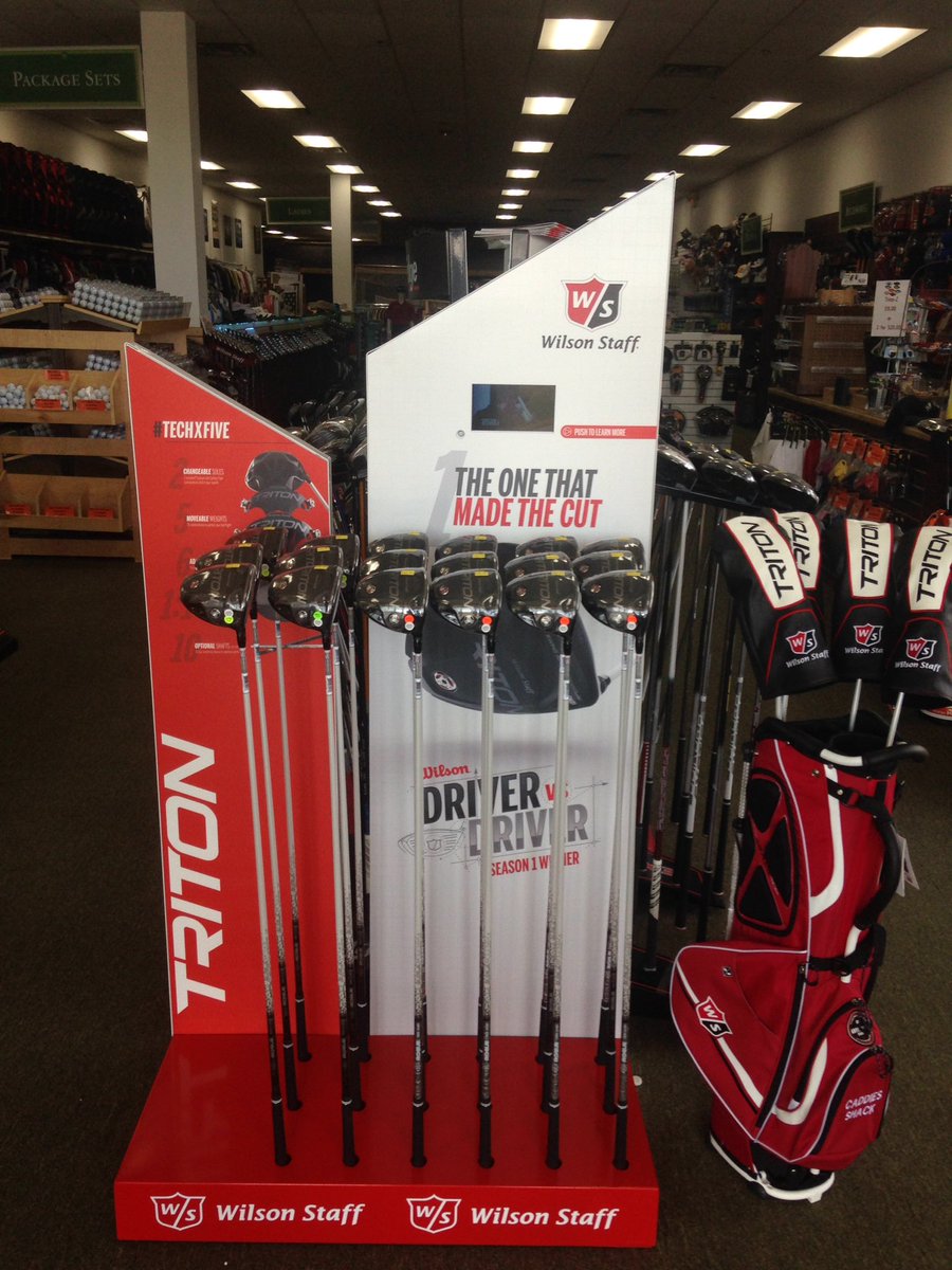 sub72golf's tweet photo. @WilsonGolf display got a makeover today, looking good!! @CaddiesShack #Triton #TechXFive https://t.co/55wtZoKaWQ