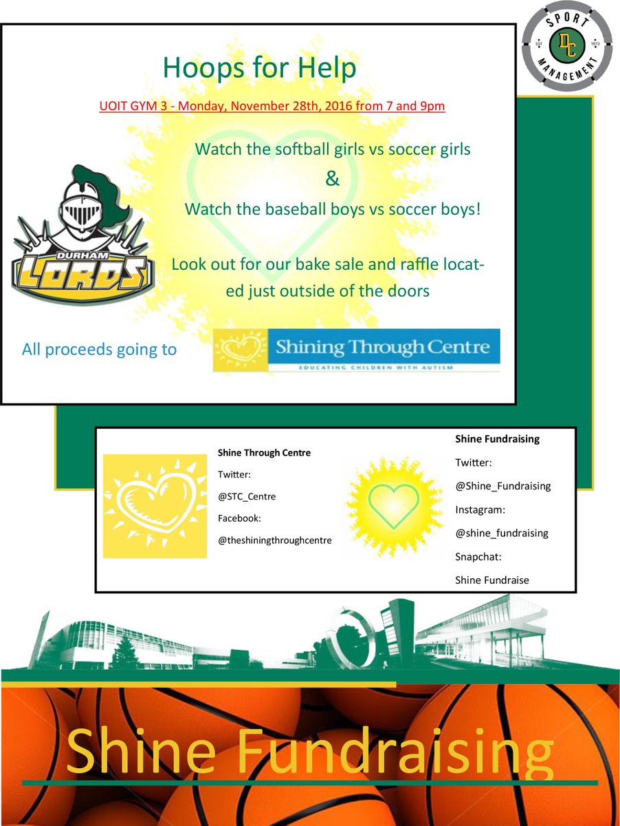 Monday night our varsity soccer, softball and baseball teams are participating in a Shining Through Centre fundraising event at the CRWC.
