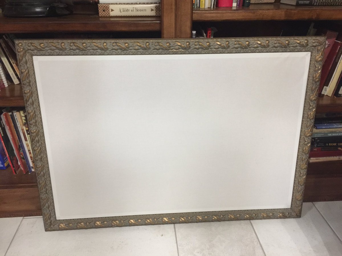 cmbrookins's tweet photo. I just turned a frame from an old mirror into a fabric covered corkboard for notes & goals in my library #projectgirl #buildbigger #Goals https://t.co/zgOmzuh504