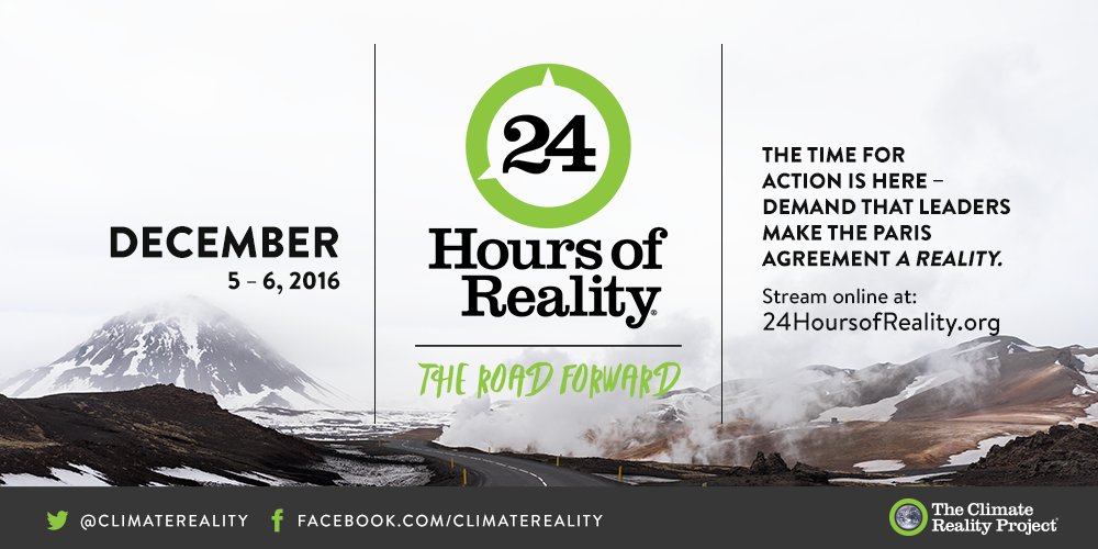 We’re at a pivotal moment in solving the climate crisis. Join me December 5 and 6 for #24HoursofReality: ow.ly/gIvN306wPRF