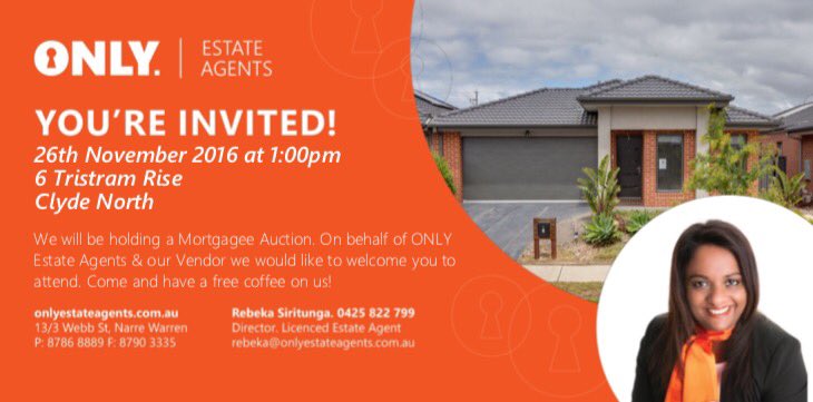RebekaSiritunga's tweet photo. Come have a coffee on us #Investment #Auction #realestate #clydenorth # opportunity 
https://t.co/CVyrKsmKUm https://t.co/weCz4Ucs5F