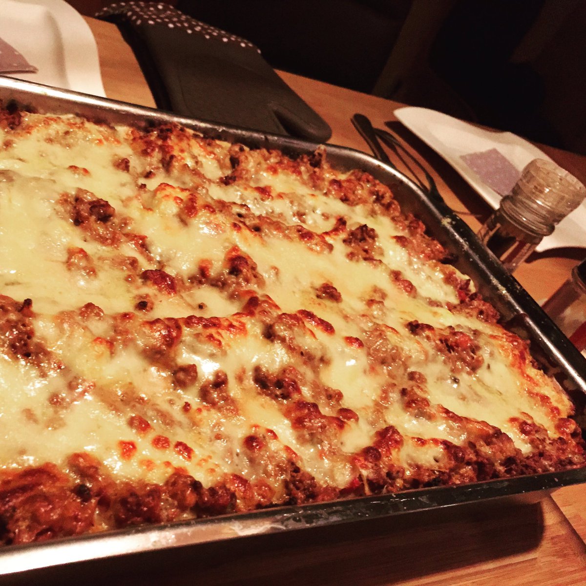 First night visiting family in #Germany   What else you gonna eat? Giant #lasagna!! #delicious #familytime ❤️