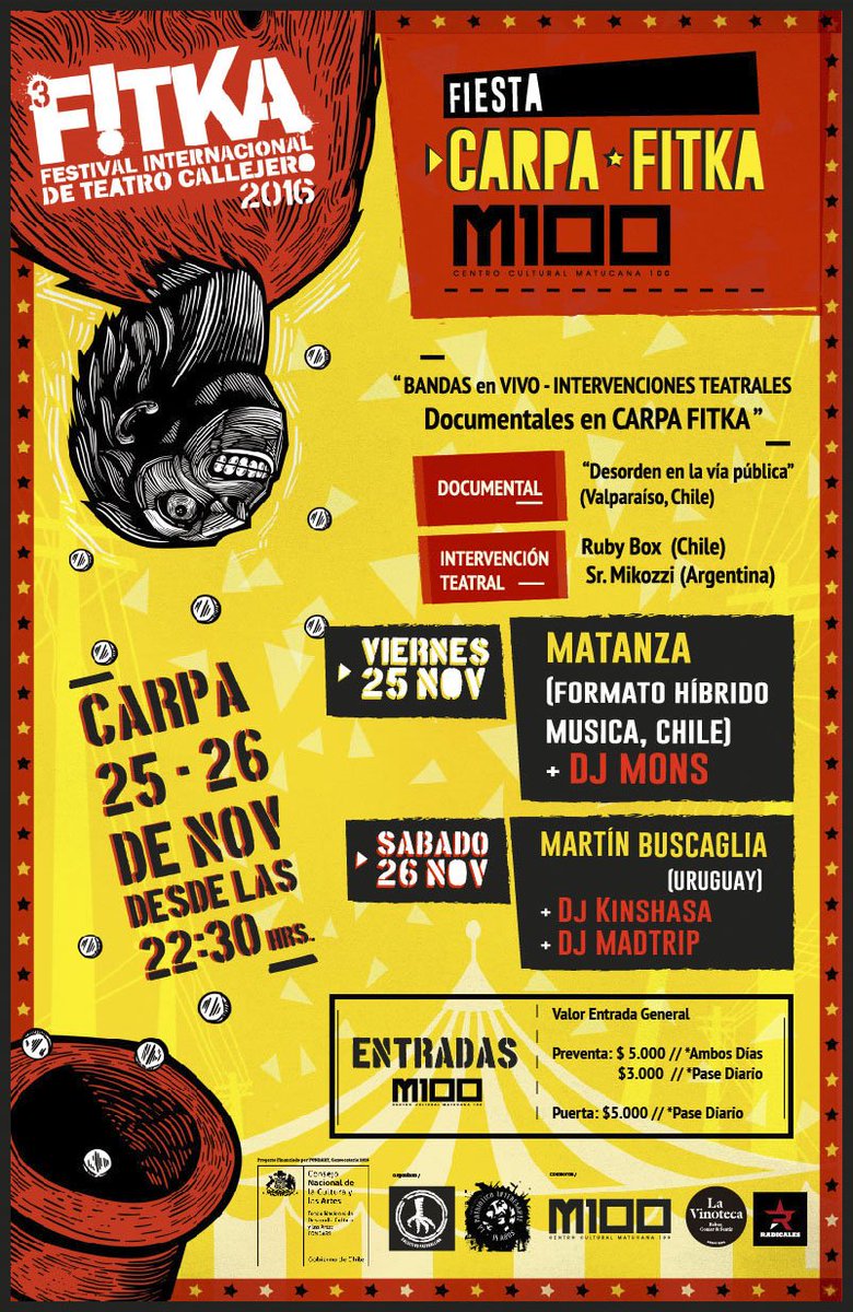FitkaChile's tweet photo. @ValdebenitoNata vamos a la FIESTA #FITKA2016 en @Matucana100 ???
Hoy toca @MatanzaMusic!! https://t.co/JkqHCPV7Vf